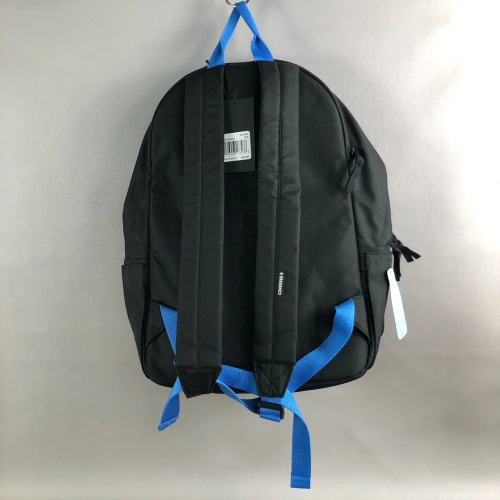 Converse Varsity Black Backpack with Blue Accents